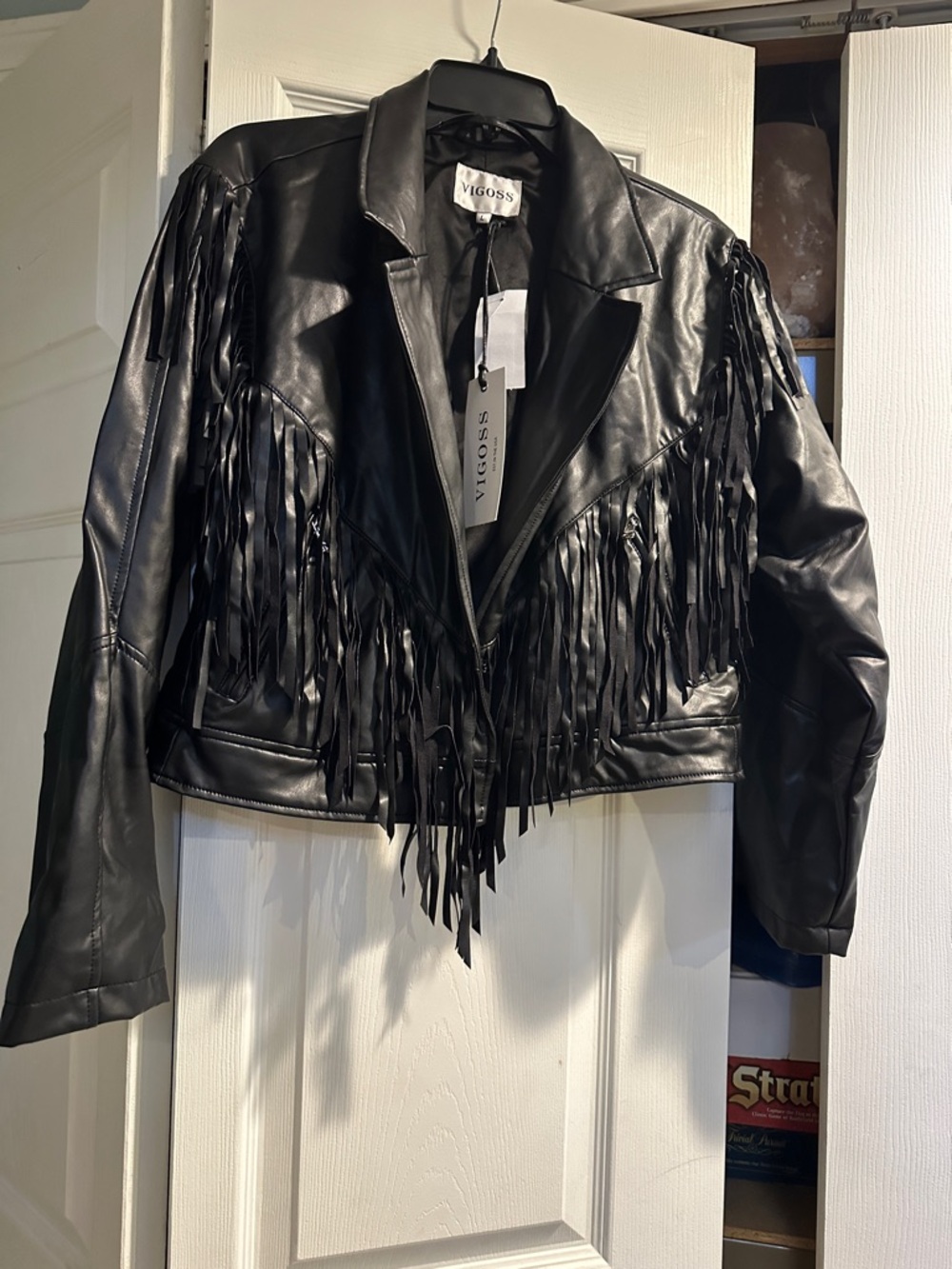 Fringe Pleather Jacket